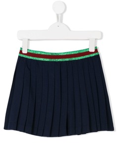 Gucci Kids плиссированная юбка с отделкой Sylvie Web