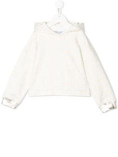 Roberto Cavalli Junior logo print hoodie