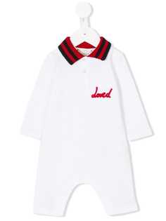 Gucci Kids комбинезон с карманом на груди Loved