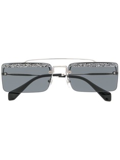 Miu Miu Eyewear солнцезащитные очки в квадратной оправе