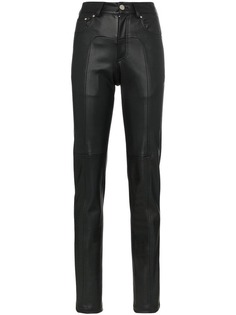 Blindness Faux Leather Slim-Fit Trousers