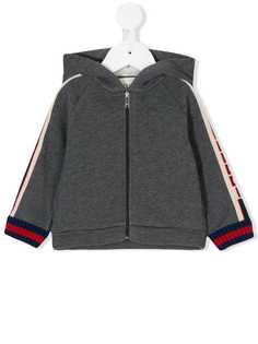 Gucci Kids куртка с капюшоном и контрастными панелями