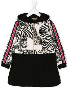 Roberto Cavalli Junior zebra hooded dress