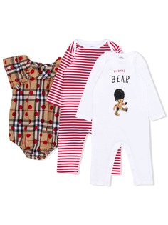 Burberry Kids комплект из трех комбинезонов Thomas