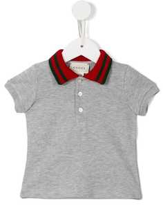 Gucci Kids футболка поло с воротником Web