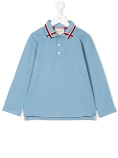 Gucci Kids рубашка-поло с полоской Web