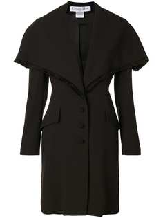 Christian Dior Vintage пальто оверсайз с отворотами с бахромой