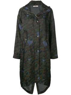 Odeeh camouflage print parka coat