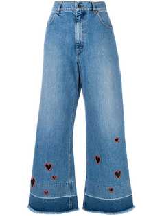 Vivetta укороченные джинсы с вырезной отделкой