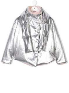 Andorine oversized metallic quilted jacket