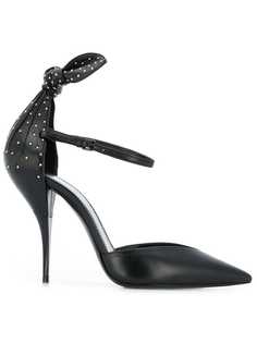 Saint Laurent туфли-лодочки с узелком и микро-заклепками