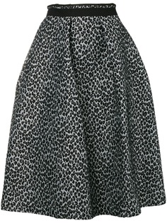 Odeeh leopard jacquard full skirt