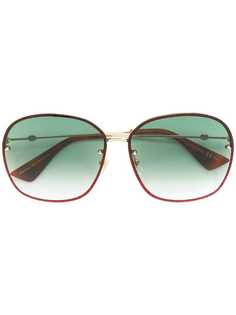Gucci Eyewear объемные солнцезащитные очки