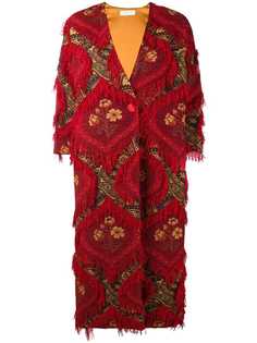 LAutre Chose жаккардовое пальто с бахромой