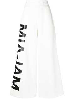 Mia-Iam wide leg logo print trousers