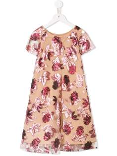 Señorita Lemoniez floral sequin embroidered dress