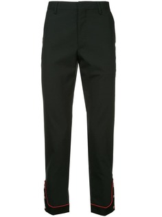 John Undercover contrast cuff stripe trousers