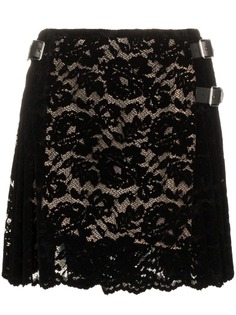Christopher Kane мини-юбка с кружевной отделкой