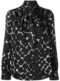 Marc Jacobs рубашка с бантом и абстрактным принтом