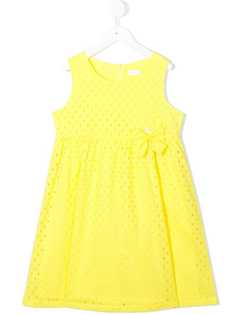 Miki House платье перфорированное без рукавов