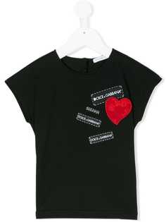 Dolce & Gabbana Kids футболка с логотипом Heart 