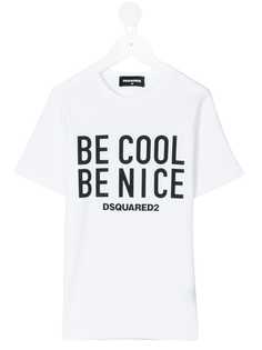 Dsquared2 Kids футболка с принтом Be Cool Be Nice