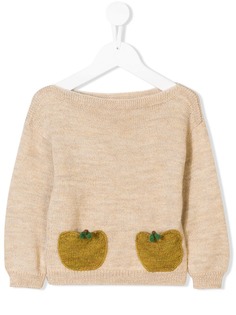 Oeuf вязаный свитер с изображением яблок