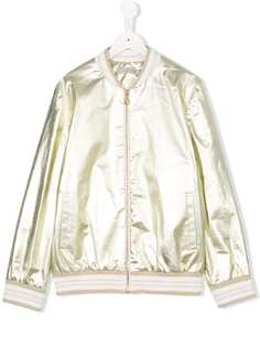 Baby Dior куртка-бомбер с металлическим отблеском