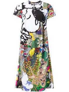 Comme Des Garçons платье-футболка с принтом