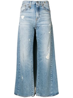 R13 джинсы с панелями в стилистике юбки