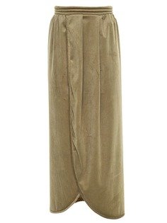 Framed velvet Tube midi skirt