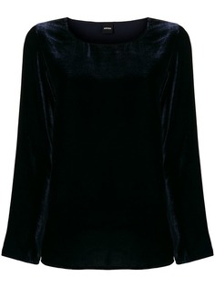 Aspesi бархатная блузка с длинными рукавами