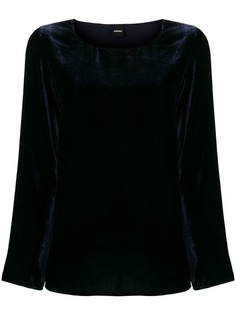 Aspesi бархатная блузка с длинными рукавами