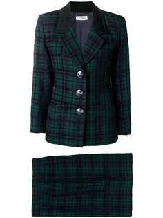 Yves Saint Laurent Vintage костюм с юбкой в клетку