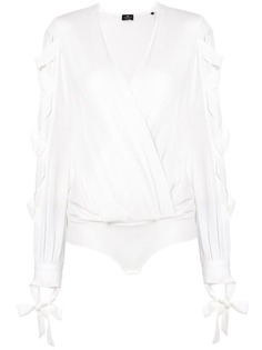 Elisabetta Franchi боди с V-образным вырезом и запахом