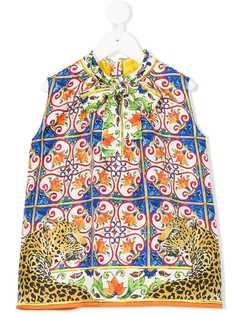 Dolce & Gabbana Kids топ с принтом Majolica 