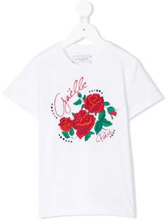 Gaelle Paris Kids футболка с вышивкой логотипа