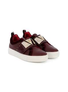 Cesare Paciotti Kids кроссовки с металлической бляшкой