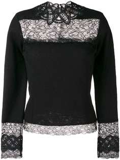 Ermanno Scervino блузка с кружевной отделкой