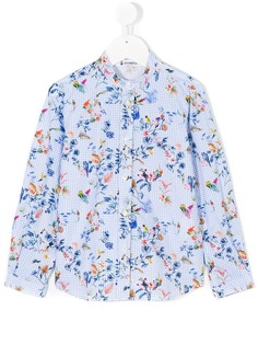 Dondup Kids рубашка с цветочным принтом