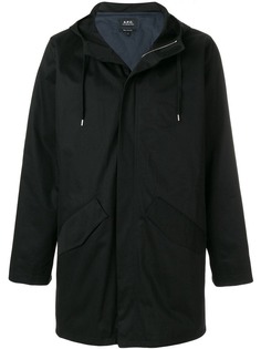 A.P.C. пальто с капюшоном