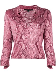 Gucci Vintage рубашка с принтом под кожу питона