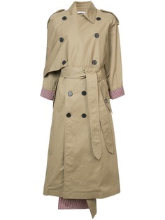 Tome асимметричный тренч в стиле оверсайз