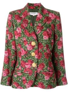 Yves Saint Laurent Vintage блейзер с принтом роз