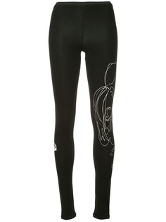 Yohji Yamamoto леггинсы с принтом в стиле кубизма