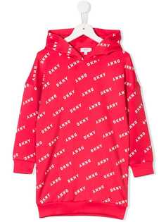 Dkny Kids logo hooded dress