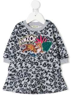Kenzo Kids Tiger logo patch dress