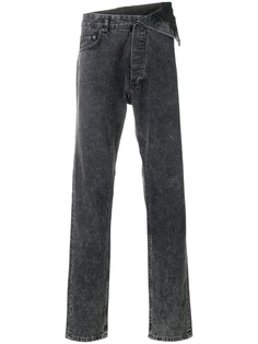 Y / Project асимметричные джинсы с драпировкой