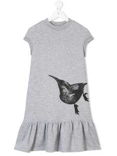 Ioana Ciolacu Kids платье с принтом птицы