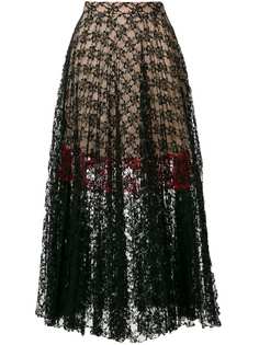 Christopher Kane плиссированная кружевная юбка